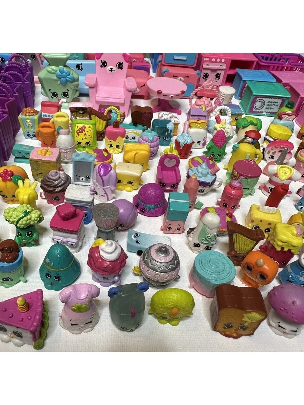 Huge Shopkins Mixed Lot 361 Pieces 250+ Figures Happy Places Shopville Furniture